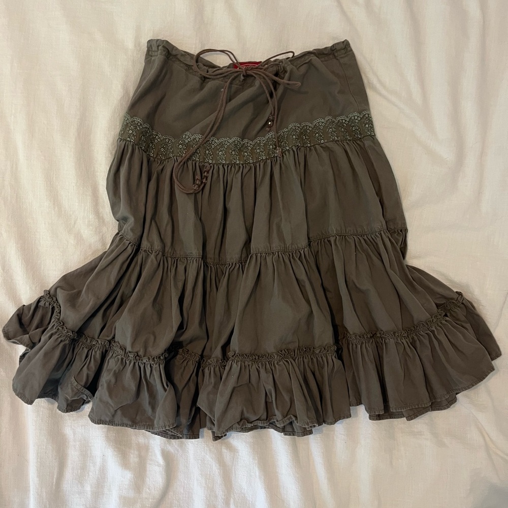 VINTAGE coquette fair core ruffle skirt
